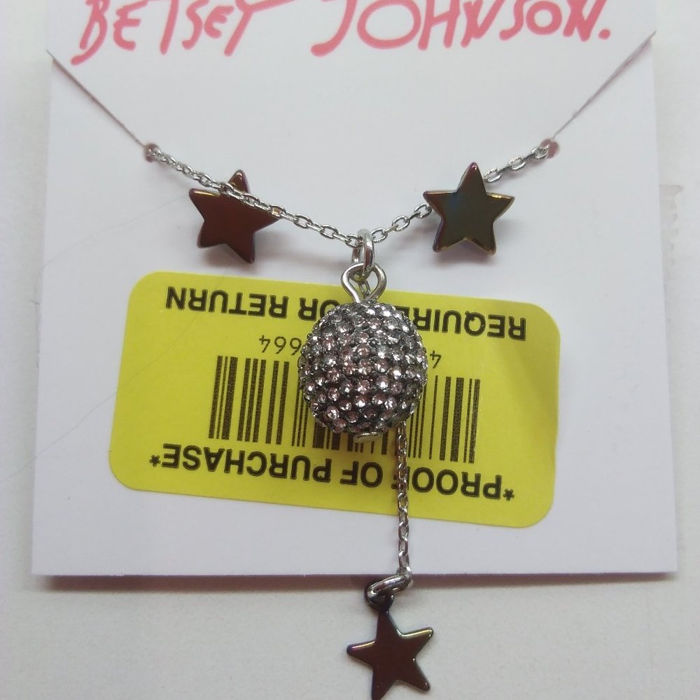 Betsey Johnson New Earth and Stars Necklace & ER